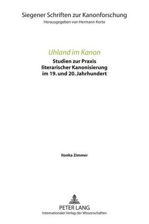 Uhland im Kanon von Zimmer,  Ilonka