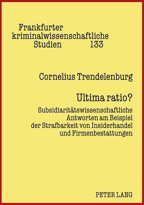 Ultima ratio? von Trendelenburg,  Cornelius