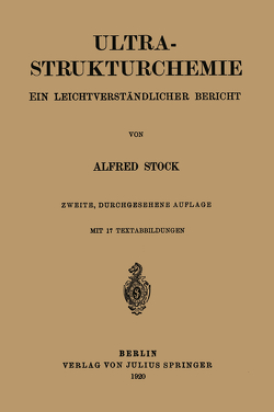 Ultra-Strukturchemie von Stock,  Alfred