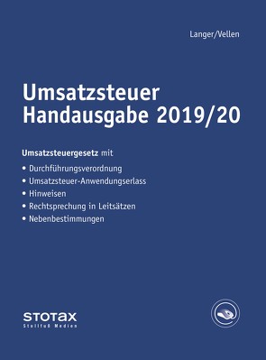 Umsatzsteuer Handausgabe 2019/20 von Langer,  Michael, Vellen,  Michael