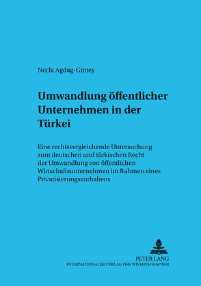 Umwandlung öffentlicher Unternehmen in der Türkei von Agdag-Güney,  Necla