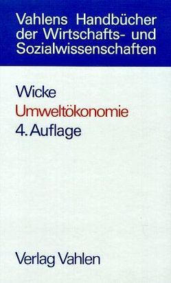 Umweltökonomie von Blenk,  Lieselotte, Wicke,  Lutz