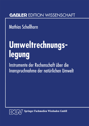 Umweltrechnungslegung von Schellhorn,  Matthias