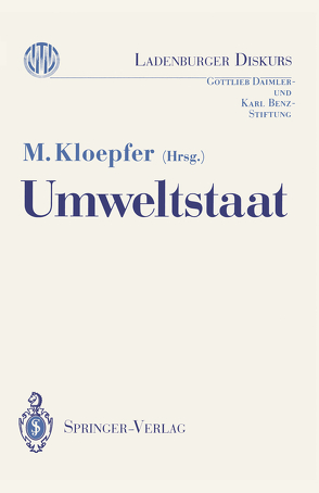 Umweltstaat von Kloepfer,  Michael