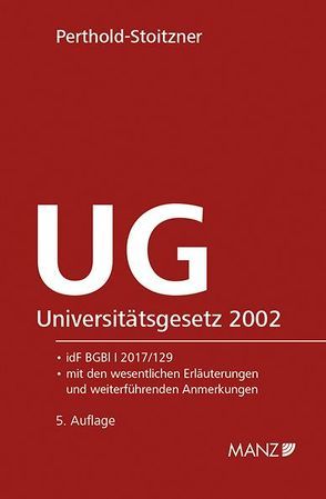 Universitätsgesetz 2002 – UG von Perthold-Stoitzner,  Bettina