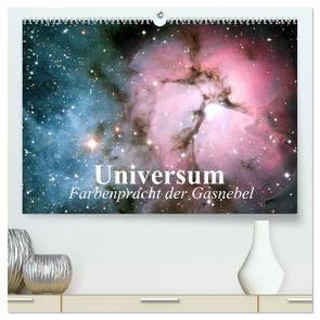 Universum. Farbenpracht der Gasnebel (hochwertiger Premium Wandkalender 2024 DIN A2 quer), Kunstdruck in Hochglanz von Stanzer,  Elisabeth