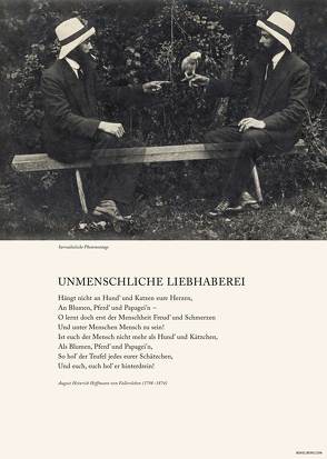 Unmenschliche Liebhaberei, Poesie Plakat von Bokelberg,  Werner