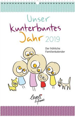 Unser kunterbuntes Jahr 2019 – Wandkalender von Mercurio,  Royne