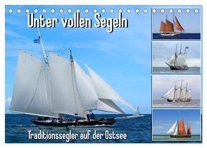 Unter vollen Segeln Traditionssegler auf der Ostsee (Tischkalender 2024 DIN A5 quer), CALVENDO Monatskalender von Stoerti-md,  Stoerti-md