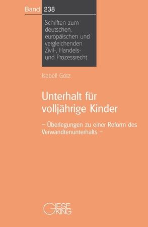 Unterhalt für volljährige Kinder von Götz,  Isabell