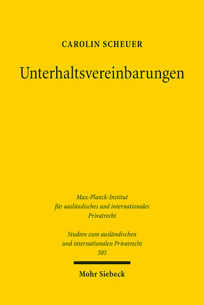 Unterhaltsvereinbarungen von Scheuer,  Carolin