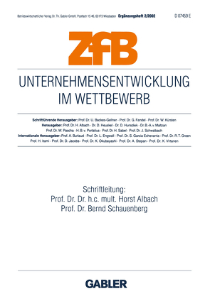 Unternehmensentwicklung im Wettbewerb von Albach,  Horst, Schauenberg,  Bernd