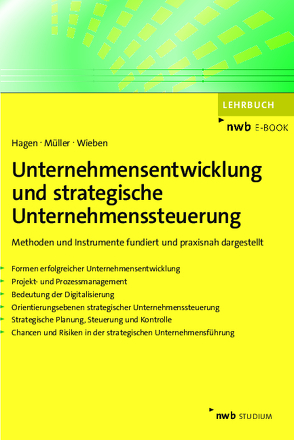 Unternehmensentwicklung und strategische Unternehmenssteuerung von Hagen,  Volker, Müller,  Dominik Matthias, Wieben,  Hans-Jürgen