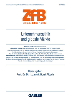 Unternehmensethik und globale Märkte von Albach,  Horst