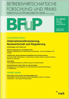 Unternehmensfinanzierung, Bankwirtschaft und Regulierung.