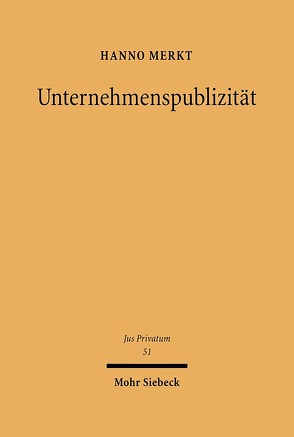 Unternehmenspublizität von Merkt,  Hanno