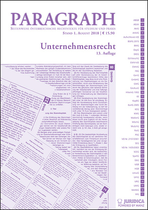 Unternehmensrecht von Artmann,  Eveline, Karollus,  Martin