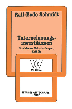 Unternehmungsinvestitionen von Schmidt,  Ralf-Bodo