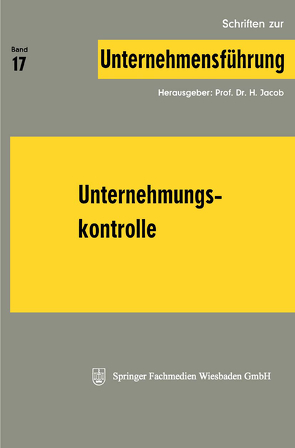 Unternehmungskontrolle von Jacob,  H.