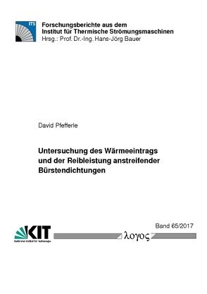 Untersuchung des Wärmeeintrags und der Reibleistung anstreifender Bürstendichtungen von Pfefferle,  David