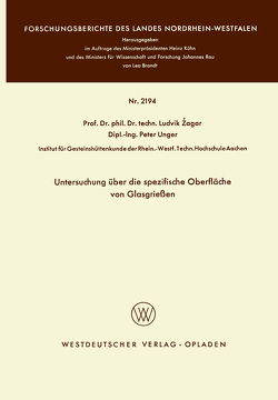 Untersuchung über die spezifische Oberfläche von Glasgrießen von Žagar,  Ludvik