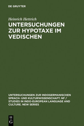 Untersuchungen zur Hypotaxe im Vedischen von Hettrich,  Heinrich