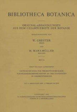 Untersuchungen zur Verbreitungsbiologie von Pflanzengemeinschaften an vier Standorten in Niederösterreich von Luftensteiner,  Horst W