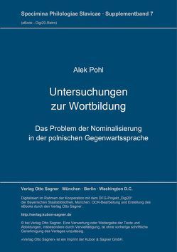 Untersuchungen zur Wortbildung von Pohl,  Alek