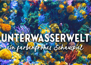 Unterwasserwelt – ein farbenforhes Schauspiel. (Wandkalender 2023 DIN A2 quer) von SF