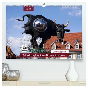 Unterwegs in Bietigheim-Bissingen (hochwertiger Premium Wandkalender 2024 DIN A2 quer), Kunstdruck in Hochglanz von Keller,  Angelika