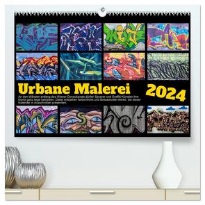 Urbane Malerei (hochwertiger Premium Wandkalender 2024 DIN A2 quer), Kunstdruck in Hochglanz von Braun,  Werner