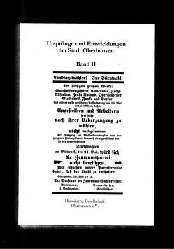 Ursprünge und Entwicklungen der Stadt Oberhausen von Historische Gesellschaft Oberhausen e.V.