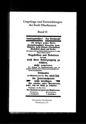 Ursprünge und Entwicklungen der Stadt Oberhausen von Historische Gesellschaft Oberhausen e.V.