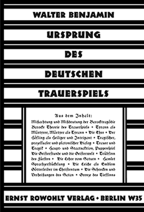 Ursprung des deutschen Trauerspiels von Reuss,  Roland, Walter,  Benjamin