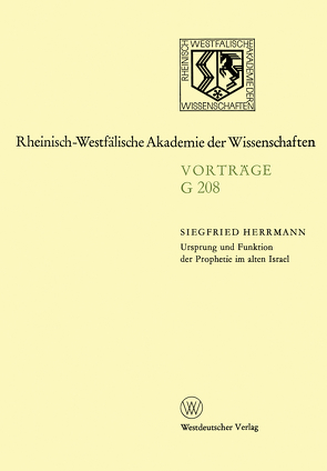 Ursprung und Funktion der Prophetie im alten Israel von Herrmann,  Siegfried