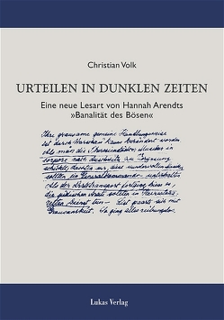 Urteilen in dunklen Zeiten von Volk,  Christian