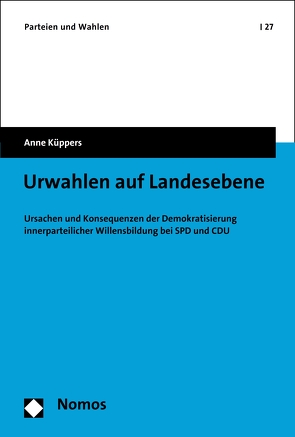 Urwahlen auf Landesebene von Küppers,  Anne