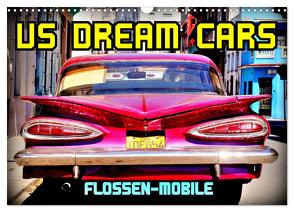 US DREAM CARS – Flossen-Mobile (Wandkalender 2024 DIN A3 quer), CALVENDO Monatskalender von von Loewis of Menar,  Henning