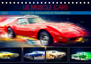 US Muscle Cars Legendäre Amerikanische Traumwagen (Tischkalender 2023 DIN A5 quer) von Meutzner,  Dirk