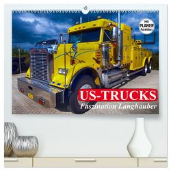 US-Trucks. Faszination Langhauber (hochwertiger Premium Wandkalender 2024 DIN A2 quer), Kunstdruck in Hochglanz von Stanzer,  Elisabeth