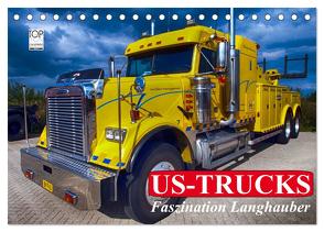 US-Trucks. Faszination Langhauber (Tischkalender 2024 DIN A5 quer), CALVENDO Monatskalender von Stanzer,  Elisabeth