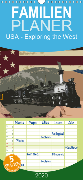 USA – Exploring the west – Familienplaner hoch (Wandkalender 2020 , 21 cm x 45 cm, hoch) von Larsen