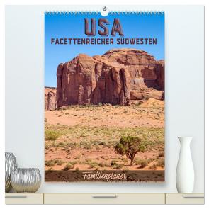 USA Facettenreicher Südwesten / Familienplaner (hochwertiger Premium Wandkalender 2024 DIN A2 hoch), Kunstdruck in Hochglanz von Viola,  Melanie