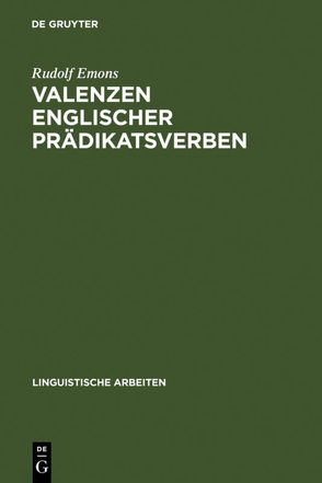 Valenzen englischer Prädikatsverben von Emons,  Rudolf