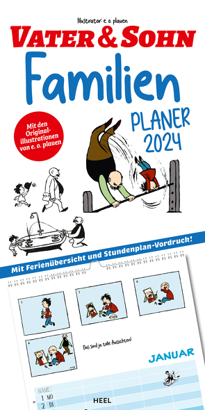 Vater und Sohn Kalender 2024 Familienplaner von e.o.plauen