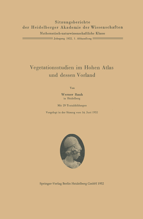 Vegetationsstudien im Hohen Atlas und dessen Vorland von Rauh,  W.