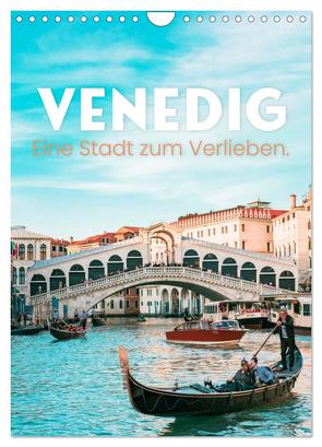 Venedig – Eine Stadt zum Verlieben. (Wandkalender 2024 DIN A4 hoch), CALVENDO Monatskalender von Monkey,  Happy