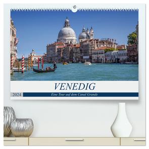 VENEDIG Eine Tour auf dem Canal Grande (hochwertiger Premium Wandkalender 2024 DIN A2 quer), Kunstdruck in Hochglanz von Viola,  Melanie