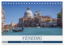 VENEDIG Eine Tour auf dem Canal Grande (Tischkalender 2024 DIN A5 quer), CALVENDO Monatskalender von Viola,  Melanie