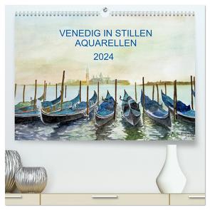 Venedig in stillen Aquarellen (hochwertiger Premium Wandkalender 2024 DIN A2 quer), Kunstdruck in Hochglanz von Kraus,  Gerhard